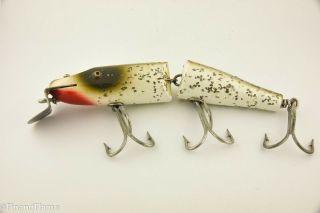 Vintage Creek Chub Jointed Husky Pikie Minnow Antique Lure In Silver Flash Jj17