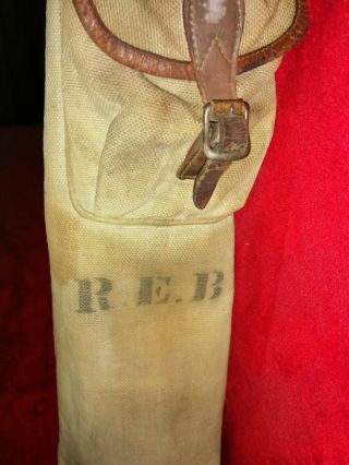 VINTAGE CANVAS AND LEATHER GOLF BAG 2