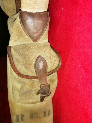 VINTAGE CANVAS AND LEATHER GOLF BAG 3