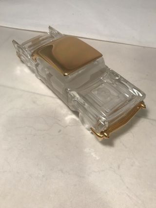 Franklin 1957 Chevrolet Crystal Glass Car With Gold Trim
