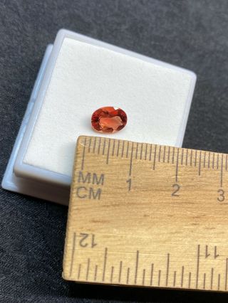 Lovely Faceted Andesine Labradorite Gemstone In Gem Jar - 1ct - Vintage Estate Find