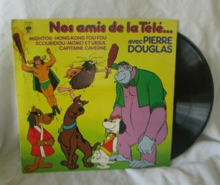 Vintage Cartoon Album Lp French Scooby Doo Hong Kong Phooey Captain Caveman