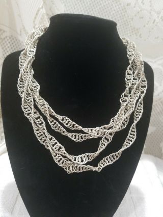 Vintage Park Lane Silver Necklace Fashion Jewelry Retro Fabulous