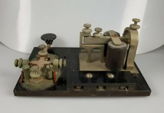 ANTIQUE J.  H.  BUNNELL TELEGRAPH KEY and SOUNDER – MORSE CODE - BUG 2