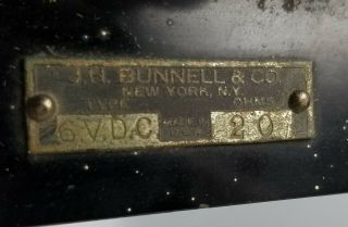 ANTIQUE J.  H.  BUNNELL TELEGRAPH KEY and SOUNDER – MORSE CODE - BUG 3