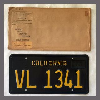 Nos 1963 California Trailer License Plate Dmv Clear Yom 1964 1965 1966 1967 1968