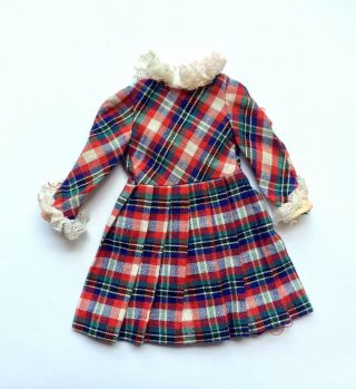 Vintage Skipper 1963 Red,  White,  Blue Plaid Dress From “rainy Day Checkers”