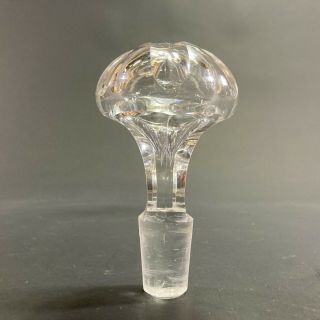 Large Tall Vintage Antique Crystal Glass Decanter Bottle Replacement Stopper 3