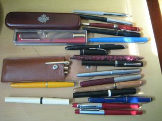 Mixture Of Vintage Fountain Pens And Parts.  X 20