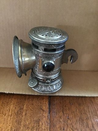 Old Ornate 1890s Search Light Model D Antique Bicycle Lantern Oil Lamp
