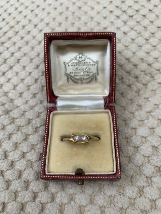 Antique Art Deco 18ct Gold & Platinum Diamond Ring