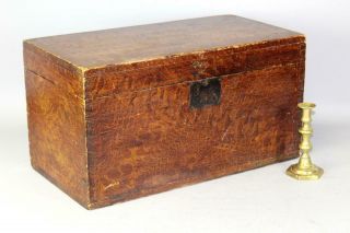 A Fine 19th C Fancy Grain Paint And Decorated Storage Box Best Paint Dovetails