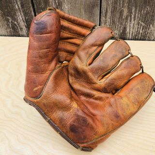 Vintage Jerry Coleman Jc Higgins Leather 50’s Baseball Glove Mitt Yankees Padres
