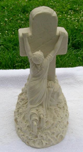 Parian Ware 19th C.  English Figurine Rock Of Ages