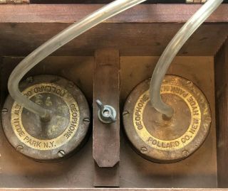 Antique Globe Geophone In Orig Carrying Case For Location Of Leaks Water Gas