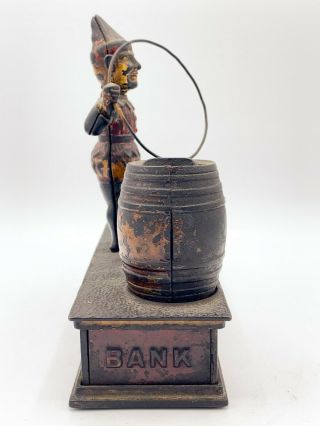 Antique Trick Dog Cast Iron Mechanical Bank PAT ' d 1888 25 2