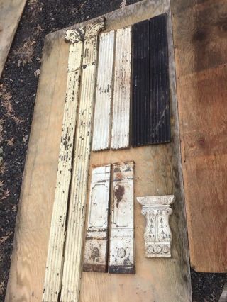 Antique Fireplace/ Door Surround Assembly Parts Cast Iron Architectural Salvage