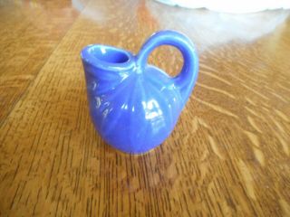 Miniature Shawnee Pottery Vase Pitcher Blue Marked Usa Pottery Vintage
