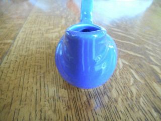 Miniature Shawnee Pottery Vase Pitcher Blue Marked USA Pottery Vintage 2