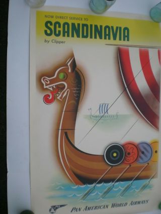 Vintage Poster Scandinavia By Clipper Pan American Jean Carlu