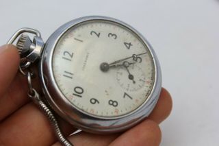 Vintage Ingersoll Pocket Watch Made in Great Britain Chain 99 England 2