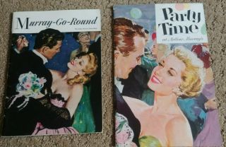 2 Vintage 1956 Arthur Murray Dance Brochures: Murray - Go - Round And Party Time