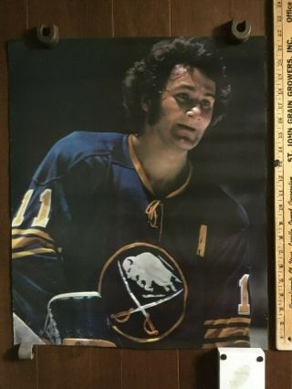 Vintage Hockey Poster - 1970s Buffalo Sabres - Gilbert Perrault