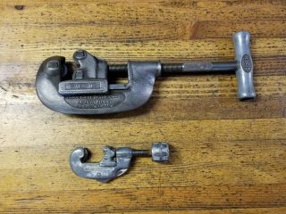Vintage Tools Pipe Tube Cutters • Heavy Duty Ridgid Plumbing Machinist Tools ☆us