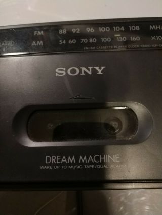 Sony Dream Machine AM FM Clock Radio & Cassette Model ICF - C610 2