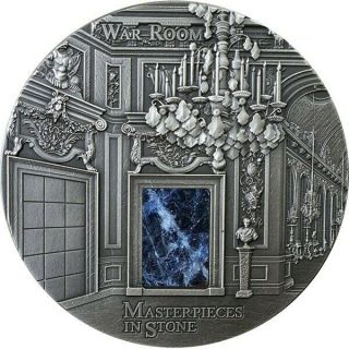 The War Room Masterpieces In Stone 3oz Antique Finish Silver Coin 10$ Fiji 2018