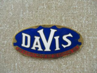 Davis Radiator Badge Emblem And Rare