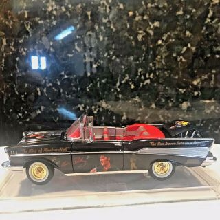 Elvis 1957 Chevy Black Bel Air Convertible From Franklin In 1:24 Scale