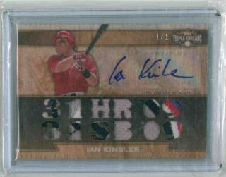 2011 Topps Triple Threads Ian Kinsler Auto/game Patch 1/1