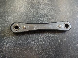 Craftsman 43681 Double Box End Ratchet Wrench 1/4 " X 5/16 " Made In Usa Vtg Tool