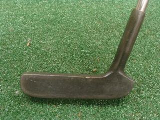 Vintage Ray Cook P - 2 - B Brass Putter Rh 33 " With Leather Grip Ironmaster Style
