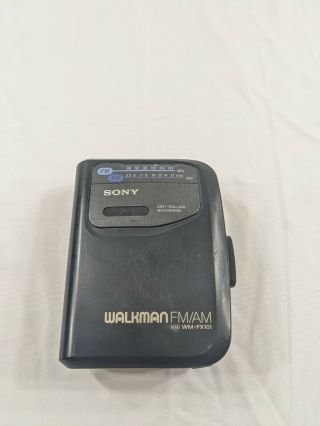 Sony Walkman Vintage Wm - Fx101 Stereo Cassette Player Fm/am Radio Great