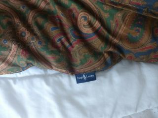 Vintage Ralph Lauren King Size Comforter Cotton Reversible - - - Elizabeth Paisley