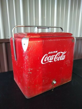 Antique 1950s Drink Coca - Cola Cooler Made In Louisville Kentucky