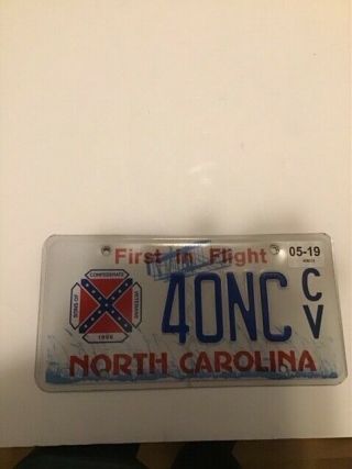 North Carolina Sons Of Confederate Veterans Personalized License Plate