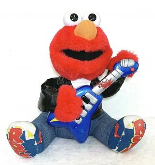 Vintage Tyco 1998 Rock N Roll Elmo Toy Guitar Plays Music Sings Shakes Musical