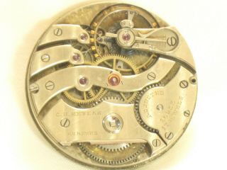 Large C.  H.  Meylan Antique Pocket Watch Movement - Flawless Dial
