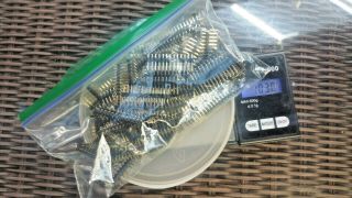 100,  Grams Vintage Gold Plated Header Pins Scrap Gold Recovery – Nos