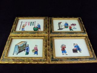 Impressive Chinese Oriental Antiques Rice Paper Pith Paintings