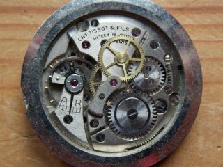 Vintage Tissot Cal 27b2 16 Jewel Wristwatch Movement Runs Spares