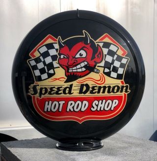 Speed Demon Hot Rod Shop Globe For Gas Pump Or Lamp
