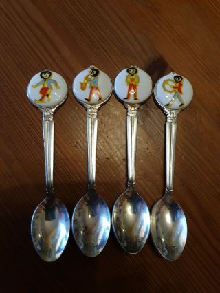 Vintage Robertsons Silver Plated Tea Spoons X 4