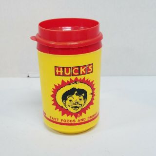 Hucks Gas Station Vintage Thermo Coffee Mug Aladdin Plastic Cup With Lid