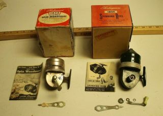 Vintage Shakespeare Spinning Fishing Reel 1850 & 1870 Made In Usa
