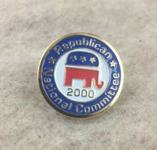 2000 Republican National Committee Convention Enamel Lapel Pin Back Vtg