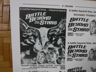 Battle Beyond The Stars Movie Mini Ad Sheet Vintage Advertising Poster Film